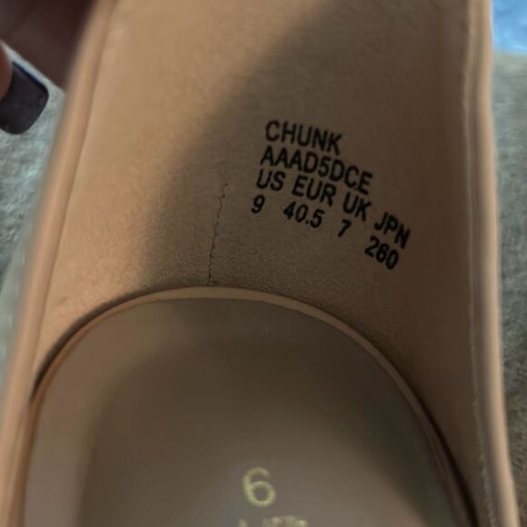 DREAM PAIRS Women's Chunk Low Heel Pump Sandals. Beige. Size 9 - Picture 4 of 11